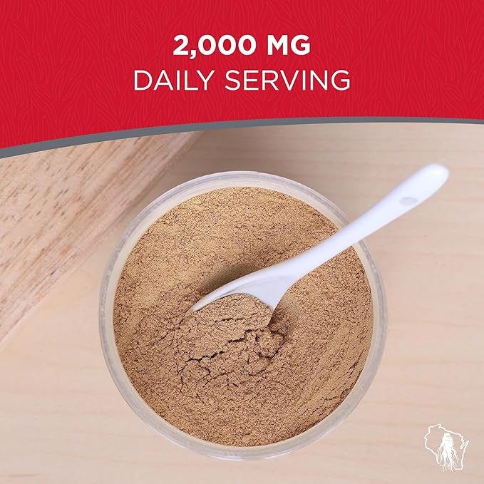Red Panax Ginseng Powder with Natural Ginsenosides (16 oz)- Supports Healthy Energy Vitality Mood and More Korean Panax Ginseng Root Powder for Smoothies Coffee or Drinks (2 Packs)