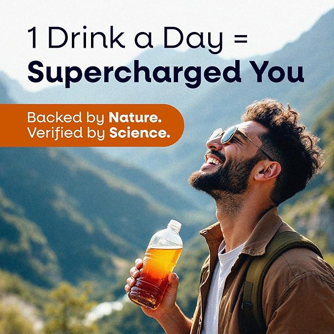 Mushroom Superdrink | Chaga Mushroom Extract Liquid Concentrate with Antioxidants for Immunity Boost Beta-Glucans for Heart Health Oxalate-Free 31 Single-Serving Packets