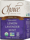 Choice Organic Teas Herbal Tea 16 Tea Bags Lemon Lavender Mint Caffeine Free