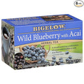 Bigelow Tea Wild Blueberry with Acai Herbal Tea Caffeinated Tea with Blueberry and Acai 20 Count Box (Pack of 6) 120 Total Tea Bags