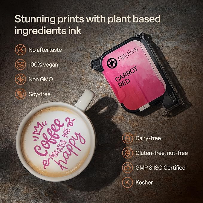 Ripples Pods - Natural Extracts for Ripple Maker Machine | Plant-Based No Artificial Colors No Preservatives (Red Pod)