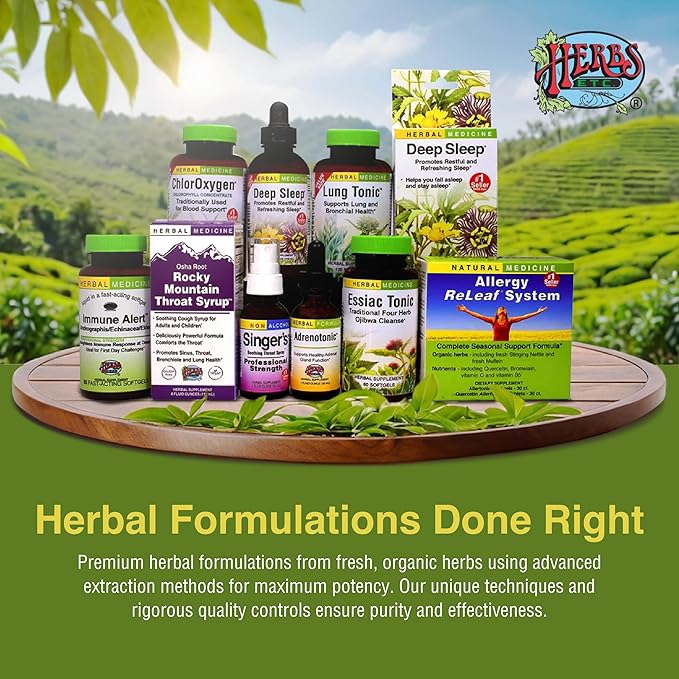 Herbs Etc. ChlorOxygen Chlorophyll Concentrate - Highly-Concentrated Energy Support - Aids Healthy Blood Circulation - Natural Vitality Support - Alcohol-Free - 2 fl oz (About 132 Servings) - 2 Pack