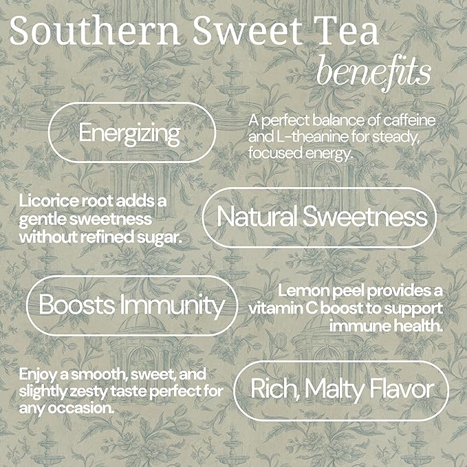 Southern Sweet Tea by Mindful Moon – Black Tea with Licorice &amp Lemon Peel – Caffeinated Loose Leaf Tea (Large)