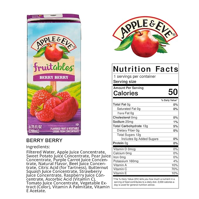 Apple &amp Eve Fruitables Variety Pack 6.75 Fl. Oz. - 32 Count