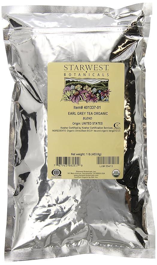 Starwest Botanicals Organic Earl Grey Tea 1-pound Bag