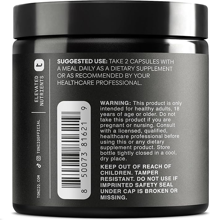 Toniiq 46620 mg Olive Leaf Extract Complex – with 85% Oleanolic Acid 50% Oleuropein &amp 20% Hydroxytyrosol - 50:1 Extract Ratio – 1000mg Extract Per Serving – Third-Party Tested – 120 Capsules