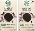 Starbucks Via Ready Brew Decaf Italian Dark Roast Instant Coffee 7-Count each (2 Pack)