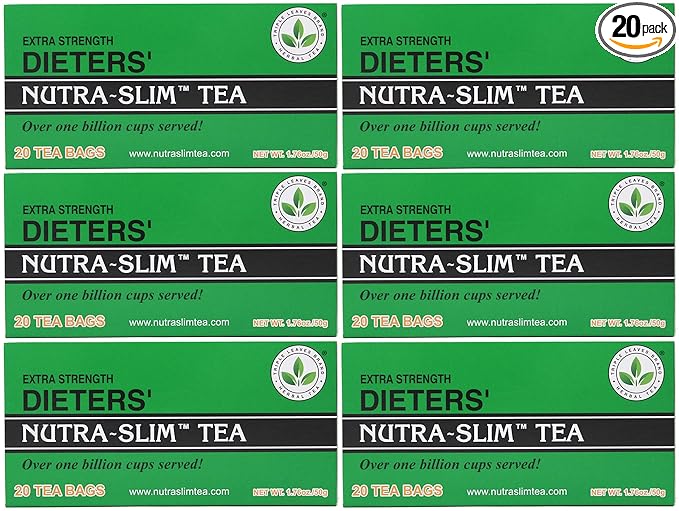 SIX BOXES of Triple Leaves Nutra-slim Tea 20 Tea Bags