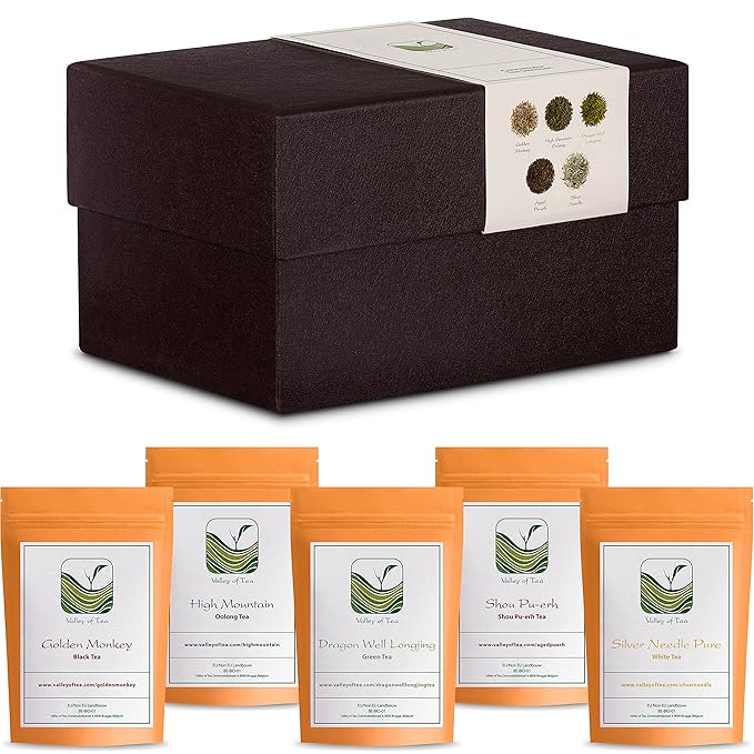 Tea Lovers Gift Basket Connoisseurs - Luxury Loose Leaf Tea Variety Pack - Specialty Teas Gift Box - Luxury Assortment of Tea Samplers - Samples Loose Leaf Tea Gift Set Tea Sampler Gift Set