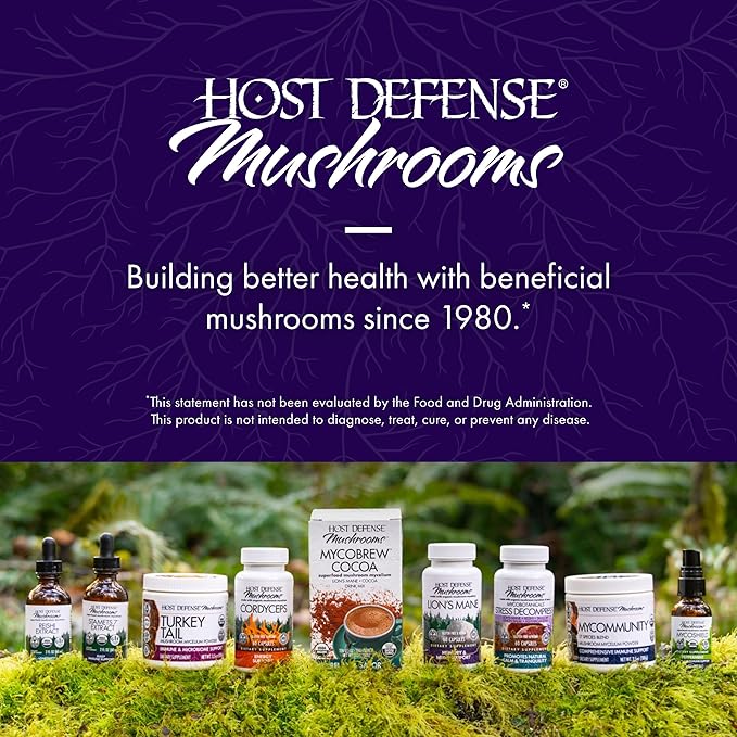 Host Defense MycoBotanicals Brain* Capsules - Brain Support Supplement with Lion's Mane Reishi &amp Cordyceps Mushroom - Herbal Supplement for Memory &amp Focus Support - 60 Capsules