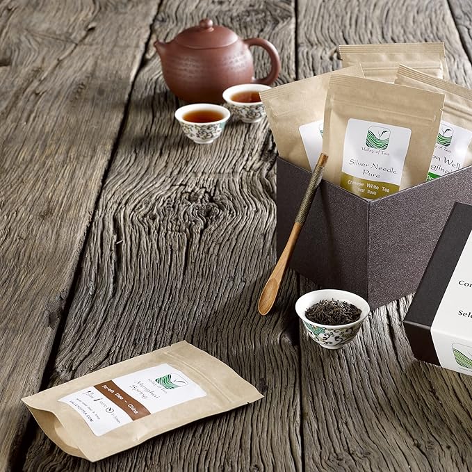 Tea Lovers Gift Basket Connoisseurs - Luxury Loose Leaf Tea Variety Pack - Specialty Teas Gift Box - Luxury Assortment of Tea Samplers - Samples Loose Leaf Tea Gift Set Tea Sampler Gift Set