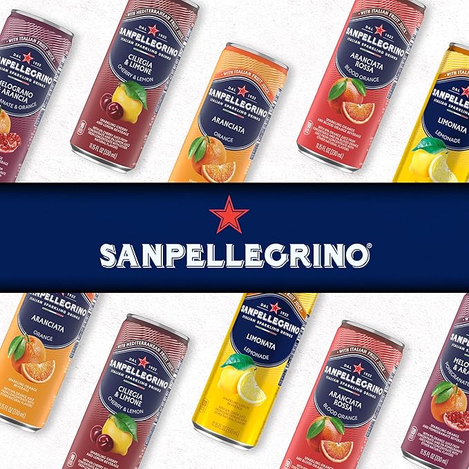 Sanpellegrino Italian Sparkling Drink Aranciata Sparkling Orange Beverage 24 Pack Of Cans
