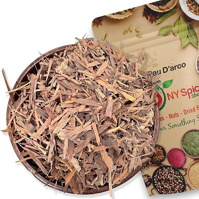 NY Spice Shop Pau D'arco/Ipe Roxo - Cut &amp Sifted - 1 Pound Pau D’arco Tea Bark - Pau D’arco Herb - Herbal Tea - Inner Bark - Natural Flavor Enhancer - Culinary Gem