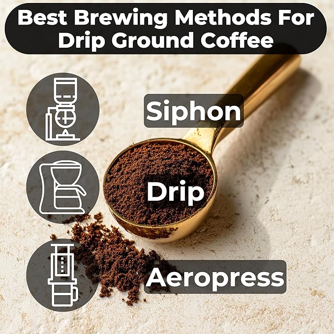 Lonestar - Freshly Roasted After Your Order – Specialty Grade Low Acid Artisanal Medium to Dark Roast Drip Ground Coffee No Bitterness Ethically Sourced 12OZ Compostable Bag