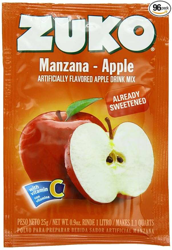 Zuko Instant Drink-Apple 0.9-Ounce (Pack of 96)