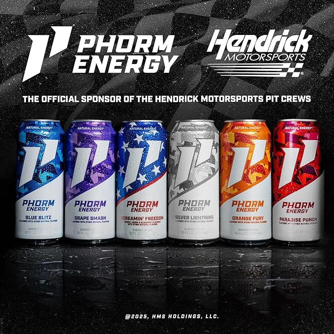 Phorm Energy Drink Paradise Punch 200 MG Natural Caffeine From Green Tea Sugar Free Carbonated Drink With Electrolytes &amp Vitamin B12 Dairy &amp Gluten Free Vegan 16 FL Oz Cans 12 Pack