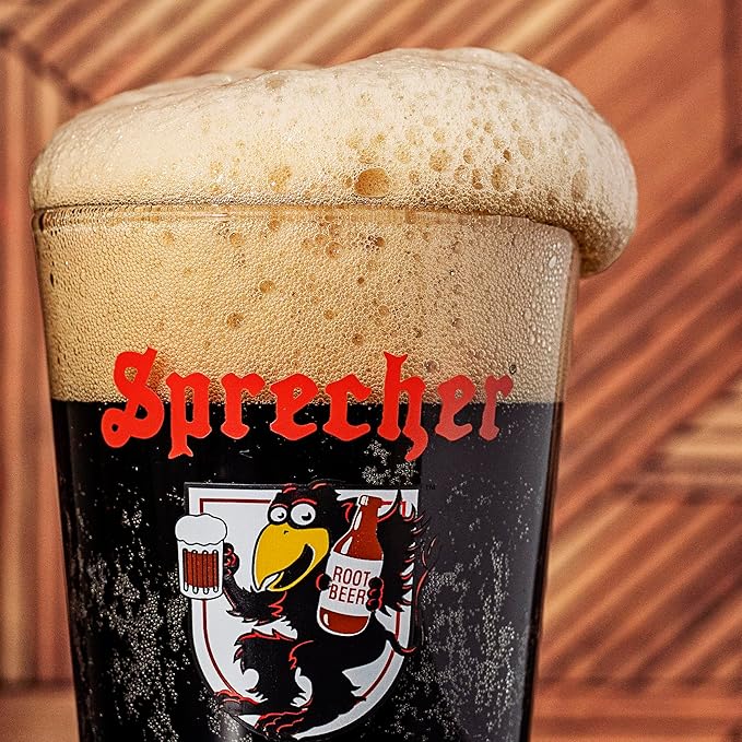 Sprecher Fire Brewed Craft Soda Handcrafted Gourmet Soft Drink with Real Honey 16 fl oz Glass Bottles (12 Pack Multiple Flavors Available) (Root Beer)