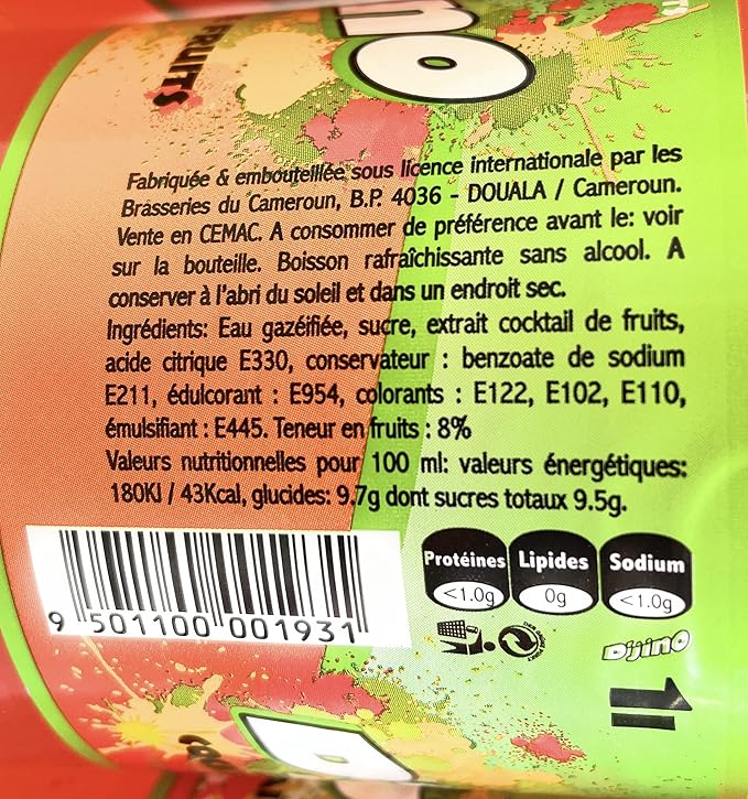 D’Jino / DJINO Cocktail drink Cameroon 3x1l
