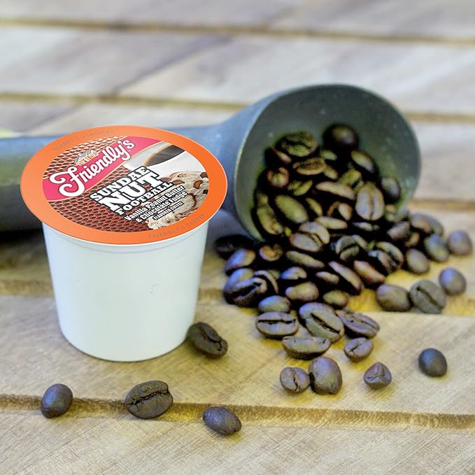 Friendly's Flavored Coffee Pods Coffee for Keurig K-Cup Brewers Sundae Nut Football 40 Count