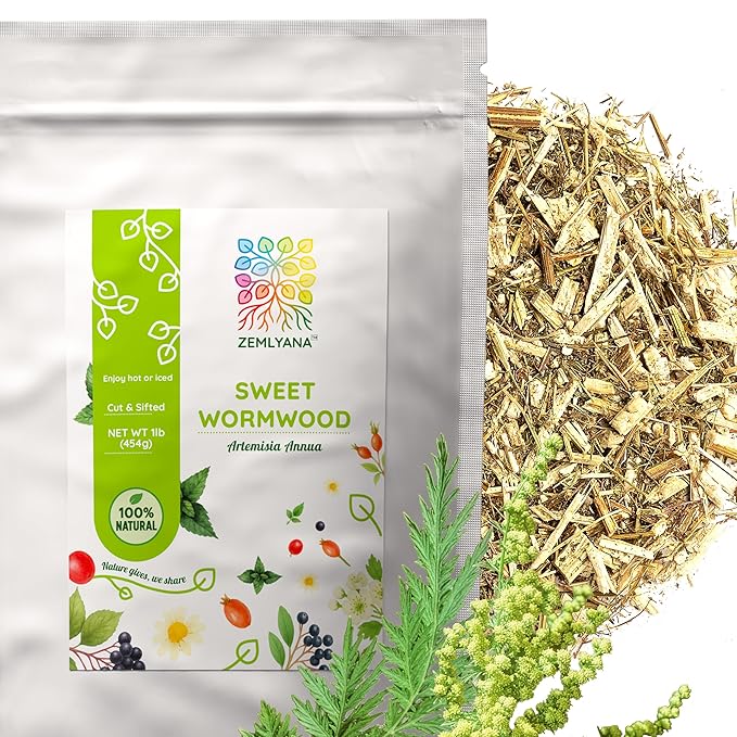 Sweet Wormwood Artemisia Annua Tea - Dried Cut &amp Sifted Herb - Natural Dry Loose Herbs Bulk 1lb (16 oz)