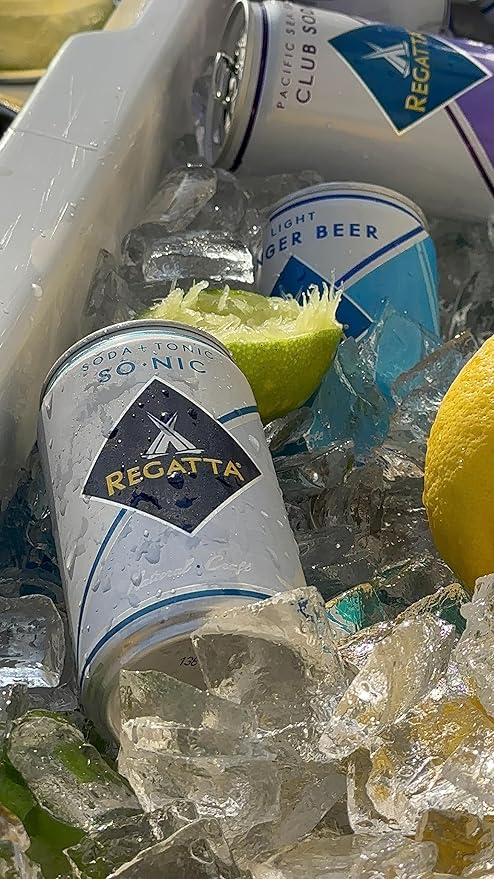 So-Nic Club Soda + Tonic by Regatta Craft Mixers All-Natural Ingredients Gluten-Free Non-GMO Case of 24 7.5oz Sleek Mini Cans