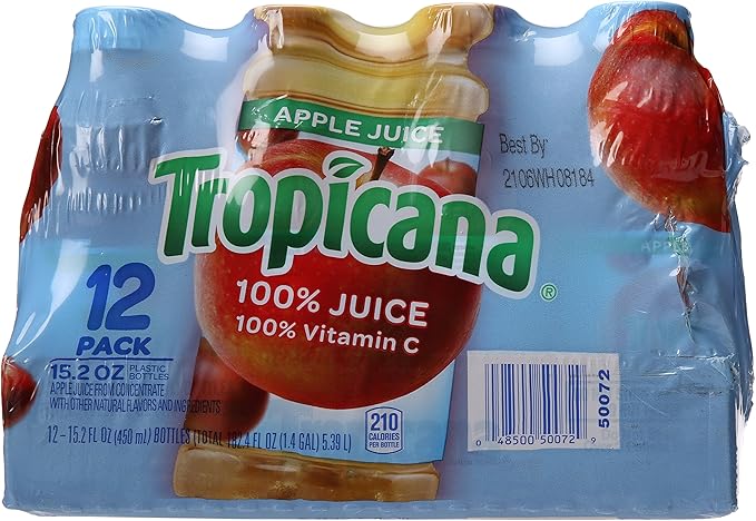 Tropicana 100 Percent Apple Juice 12 Count