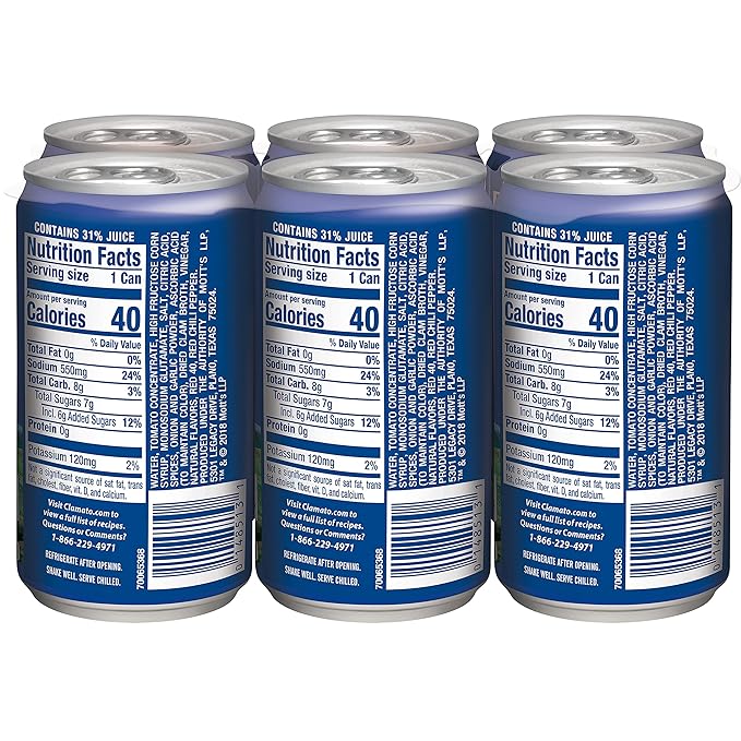 Clamato Original Tomato Cocktail 5.5 fl oz cans (Pack of 24)
