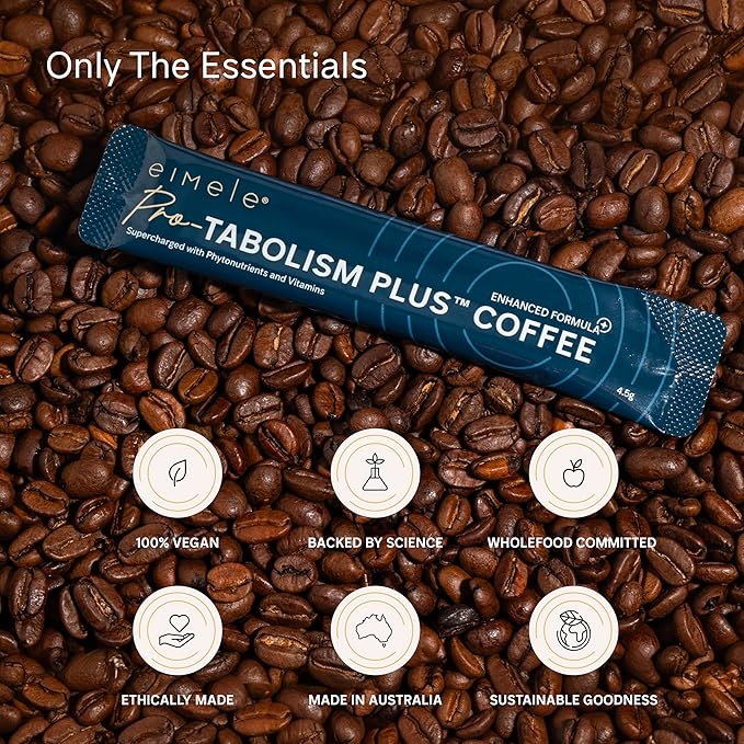 Pro-tabolism Plus Coffee Sachets 30 Sachets – Supports Metabolism &amp Energy – Arabica &amp Robusta with ApplePhenon Green Coffee Extract Prebiotic Fibre &amp B-Vitamins – Vegan Gluten Free