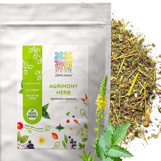 Agrimony Herb 1lb Tea - Dried Agrimonia Eupatoria - Cut &amp Sifted Fresh Herbal Loose Teas