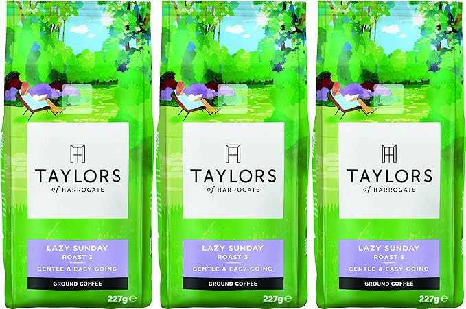Taylors Of Harrogate - Lazy Sunday Ground Coffee - 227g (Pack of 3)