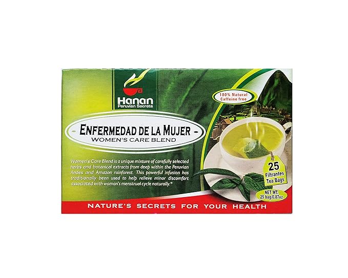 Hanan Peruvian Secrets Enfermedad De La Mujer Herbal Tea | 100% Natural Women’s Care Blend | 25 Tea Bags | Naturally Aids in Relieving Minor Discomfort from Menstrual Cycle - 3 Pack
