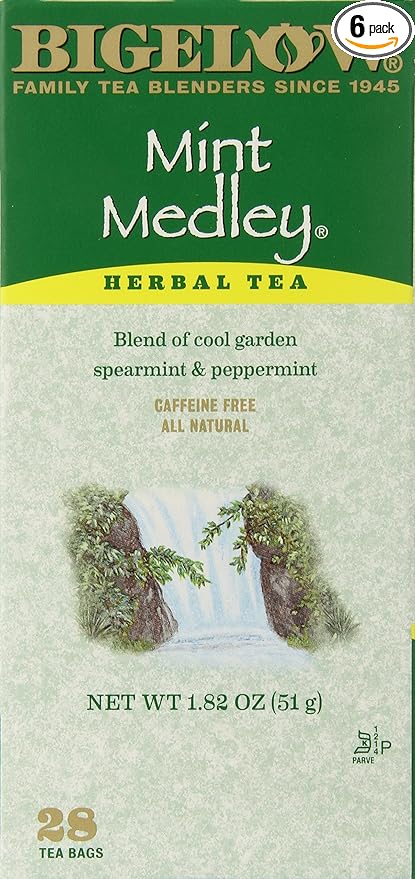 Bigelow Mint Medley Herbal Tea 28 Count (Pack of 6)