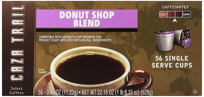 Caza Trail Coffee Donut Shop Blend 56 Single Serve Cups