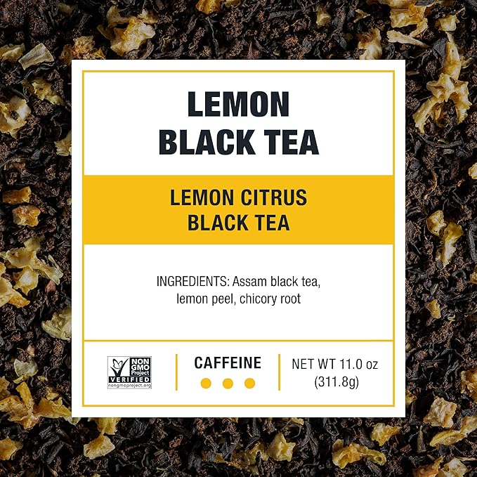 Tiesta Tea - Lemon Black Cold Brew Loose Leaf Lemon Citrus Black Tea Premium High Caffeinated Blend Cold Brew Packets Makes 64 oz of Pitcher Per Bag (Pack of 10)