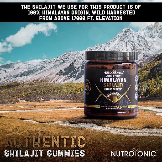 Organic SHILAJIT Gummies by NutroTonic | Shilajit for Men &amp Women | Cane Sugar Free Sweetened by Organic Manuka Honey | Clean Formula | Natural Fulvic &amp Humic Acid | 30 Healthy Gummies (6)