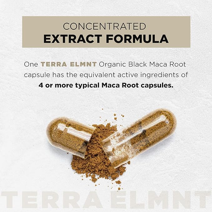 40000mg 40x Strength Organic Black Maca Root w. Ashwagandha - #1 Highest Potency Black Maca Root Capsules for Men Supplement 40:1 Extract - 100% Pure Maca Peruana Maca Powder Pills Gelatinized