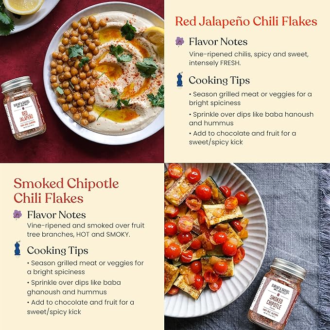 Burlap &amp Barrel Chili 6-Pack Gift Set- As Seen on Shark Tank! 6 of Our Favorite Chilis From Around the World- Includes Mild Medium &amp Hot Chilis - 6 Full Size Jars
