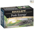 Bigelow Tea Peak Energy plus extra L-Theanine &amp Caffeine 18 Count (Pack of 6) 108 Total Tea Bags