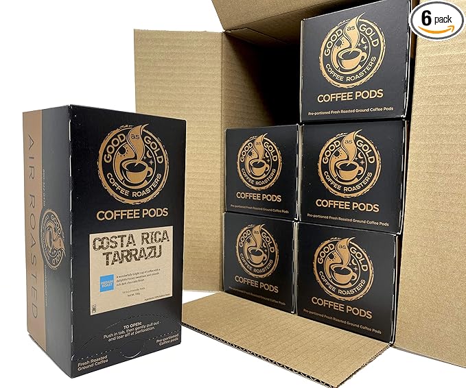 COSTA RICA COFFEE PODS Good As Gold Coffee (1 case = 6 / 18ct Costa Rica Coffee Pods)