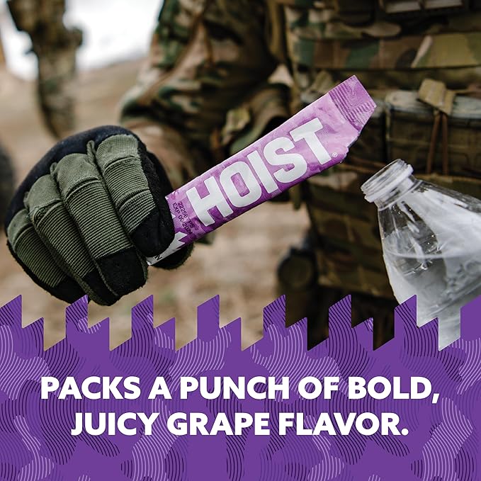 HOIST Premium Military Hydration Powder Stick Bundle – Blue Raspberry Grape Peach Mango &amp Fruit Punch – Rapid Electrolyte Hydration for Performance &amp Endurance