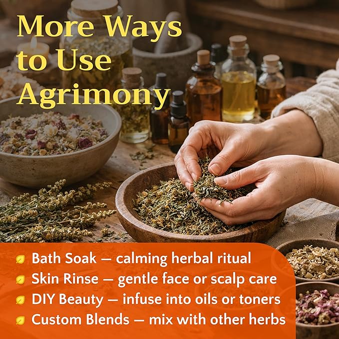 Agrimony Herb 1lb Tea - Dried Agrimonia Eupatoria - Cut &amp Sifted Fresh Herbal Loose Teas