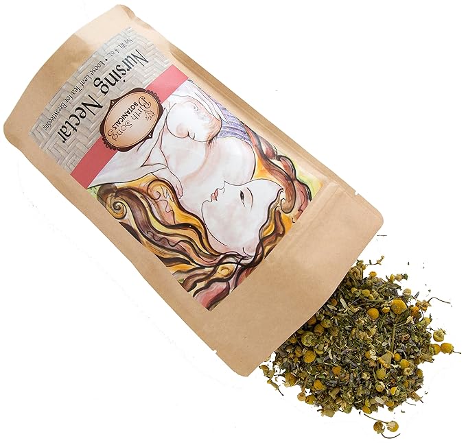 Birth Song Botanicals Nursing Nectar Herbal Breastfeeding Tea – Organic Lactation Tea to Increase Milk Supply Enhance Milk Production &amp Breastmilk Flow* – 40 Servings