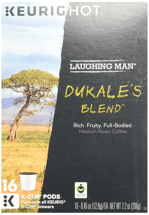 Laughing Man Dukale's Blend Coffee K-Cups (16 K-Cup Pods)