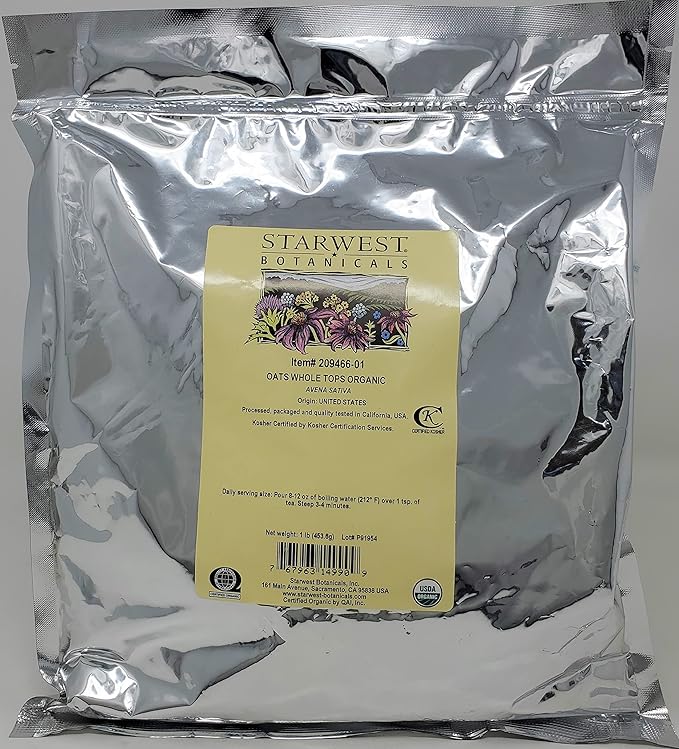 Starwest Botanicals Organic Oats Whole Tops 1 Pound