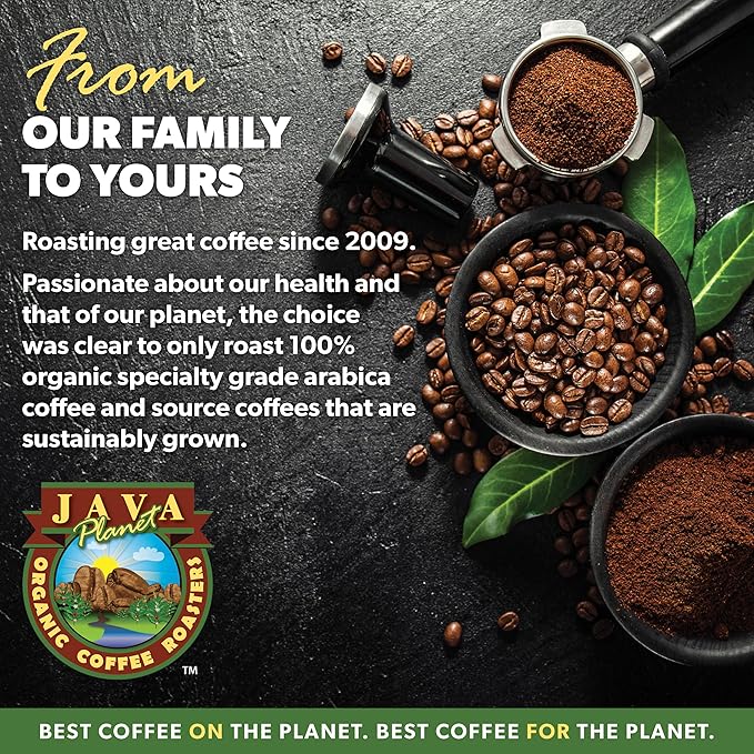Low Acid Organic Coffee – Whole Bean Mold-Free &amp Stomach Friendly by Java Planet Peruvian Single Origin Decaf Coffee Medium Dark Roast Water Process Smooth Full Flavored 1LB Bag