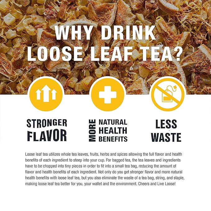 Tiesta Tea - Chunky Watermelon Loose Leaf Sweet Watermelon Herbal Tea Premium Non-Caffeinated Fruit Blend Makes Hot or Iced &amp Brews Up to 200 Cups 16oz Resealable Bulk Pouch