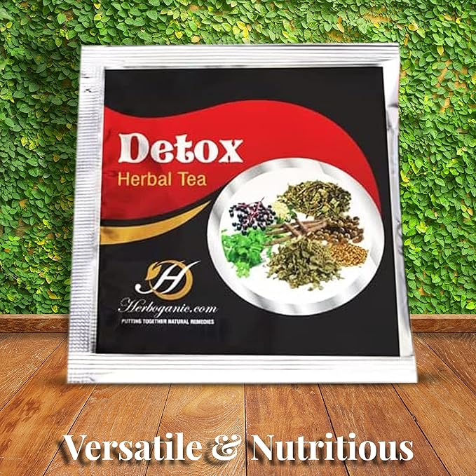 Herboganic Detox Herbal Tea - Wide Variety of Flavors and Benefits | Natural Ingredients | Digestion Support Immune Boost and More | 60 Tea Bags
