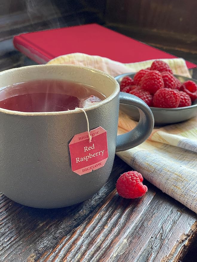 Bigelow Tea Red Raspberry Herbal Tea Caffeine Free Tea with Red Raspberries Apples and Elderberries 20 Count Box (Pack of 6) 120 Total Tea Bags