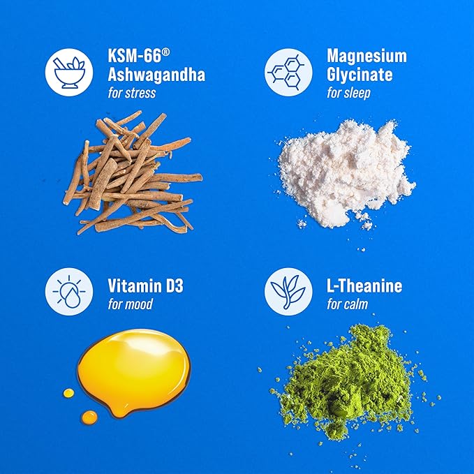 Nello Supercalm Powdered Drink Mix Cortisol Reducer* and Sleep Aid Supplement L Theanine Ksm-66 Ashwagandha Magnesium Glycinate Vitamin D 3 No Sugar Non GMO On The Go 20 Ct Passion Colada