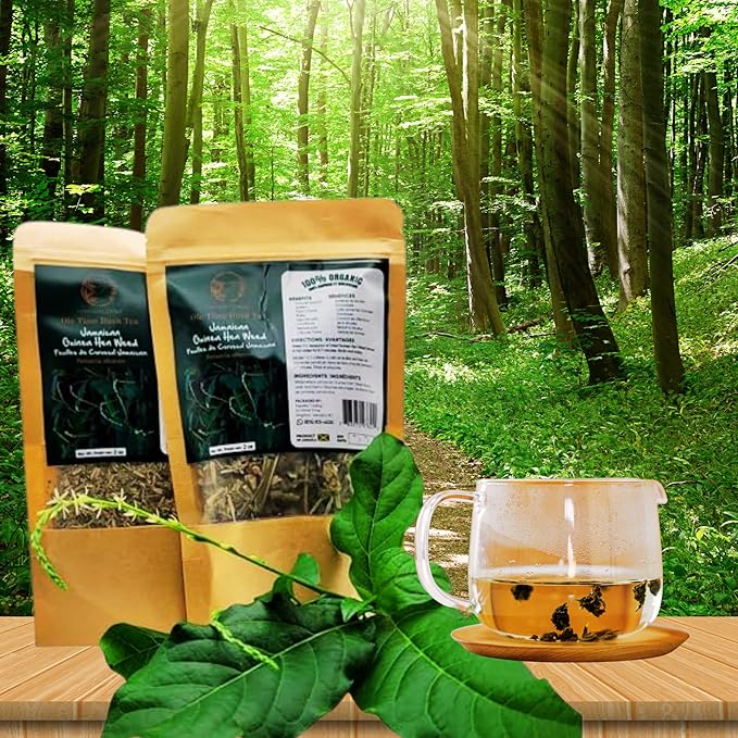 Jamaican Guinea Hen Weed Tea – 4oz (2 x 2oz Packs) – Handpicked Loose Leaf Herbal Tea – Anamu Herbs – Dried Leaves 100% Organic from Jamaica – Inspired Gems